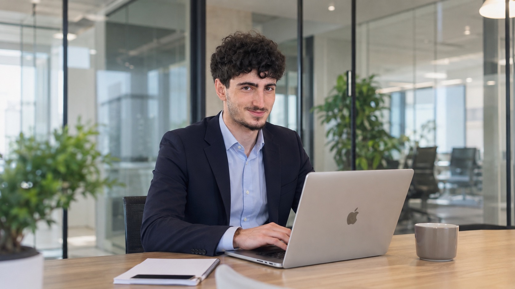 Un conseiller Soluce IA au travail sur son ordinateur